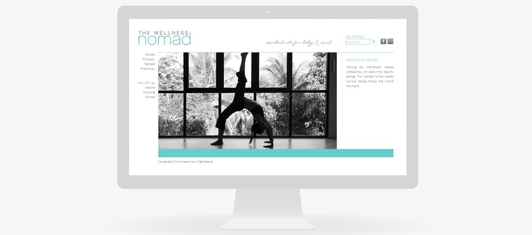 Web design & CMS for The Wellness Nomad